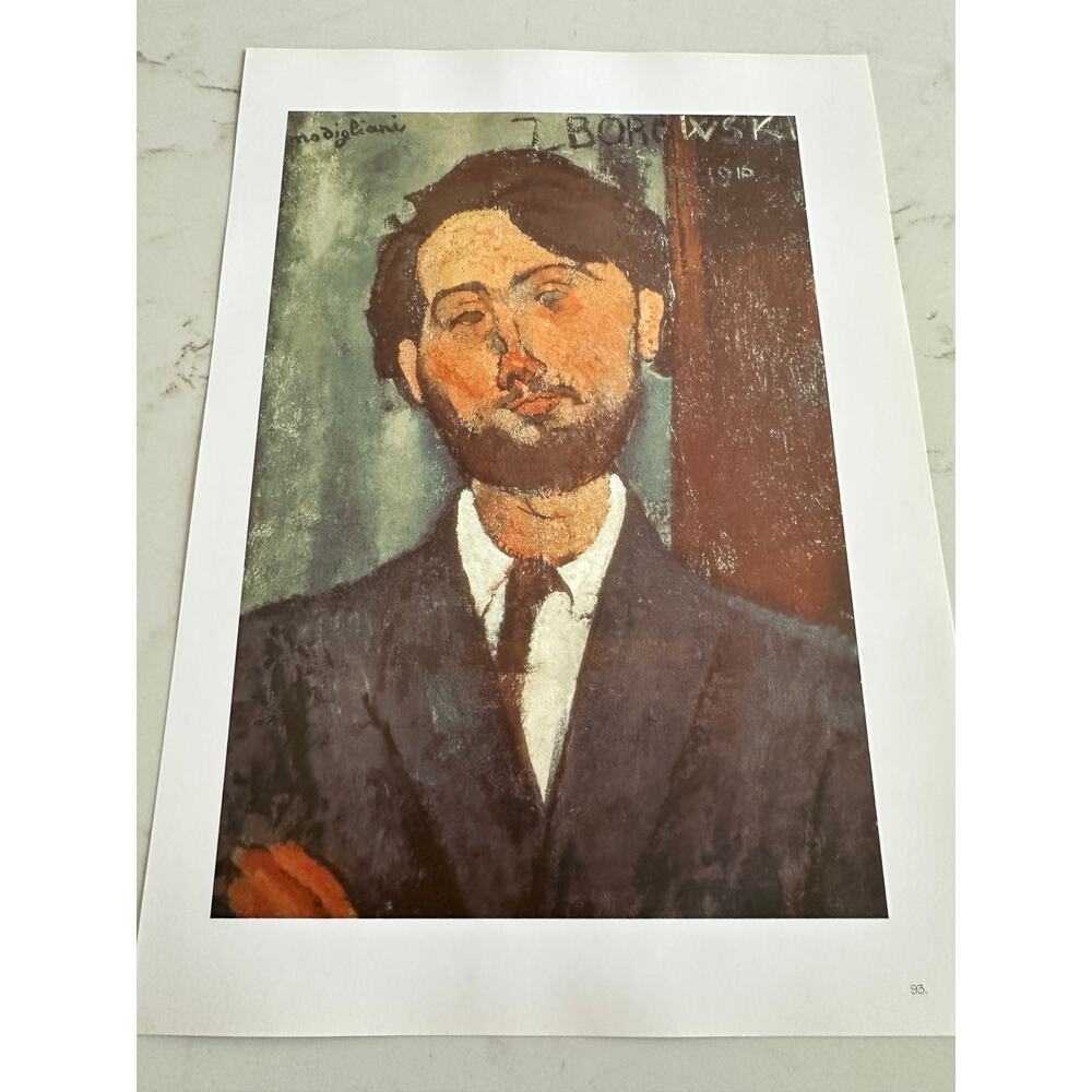 Modigliani, Leopold Zborowski, Painting, Print, Portrait, Art, ~ 250626-WH 365